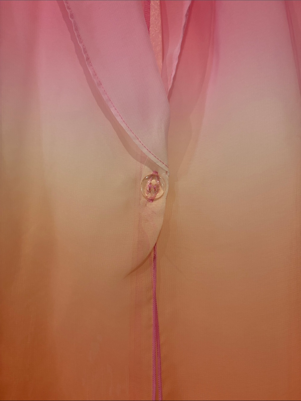 Midnight Velvet Ombre Pink Orange Sheer Duster - Picture 4 of 4